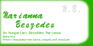 marianna beszedes business card